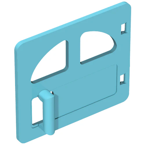 Part 18816 – Duplo Door / Window Pane 1 x 4 x 3 with Two Rounded Panes and Handle