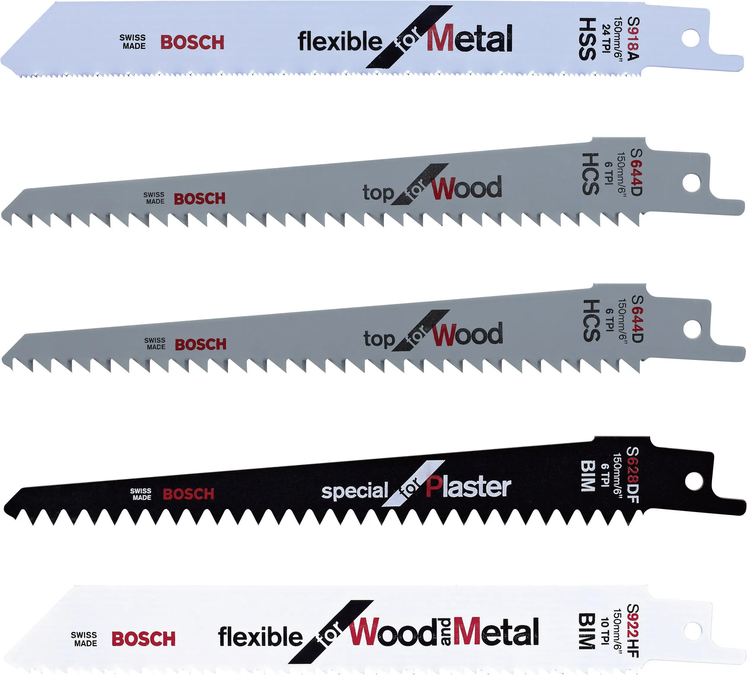 Bosch Home and Garden F016800307 Keo 5-pack sågblad set Sågblad, längd 150 mm 1 st