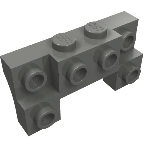 Part 52038 – Brick, Modified 2 x 4 – 1 x 4 with 2 Recessed Studs and Thick Side Arches