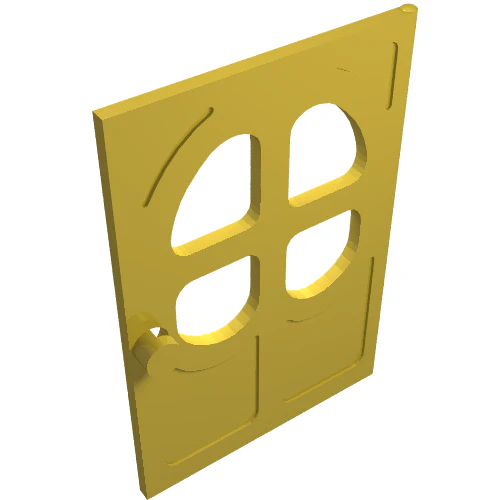Part 4072 – Fabuland Door 1 x 6 x 7 with Round Pane in 4 Sections