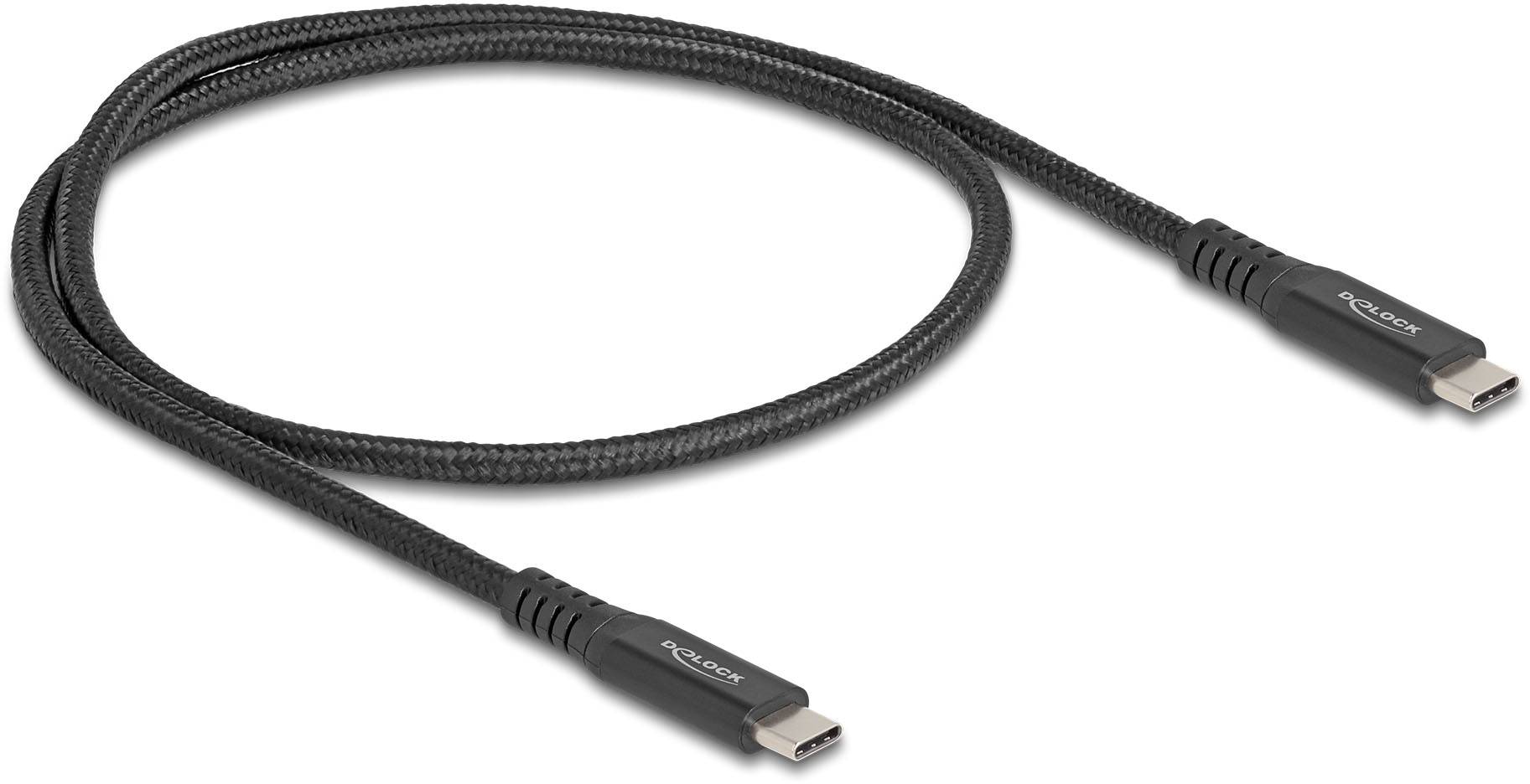 Delock USB-C Kabel USB-C®-kontakt, USB-C®-kontakt 0.50 m Svart 80023