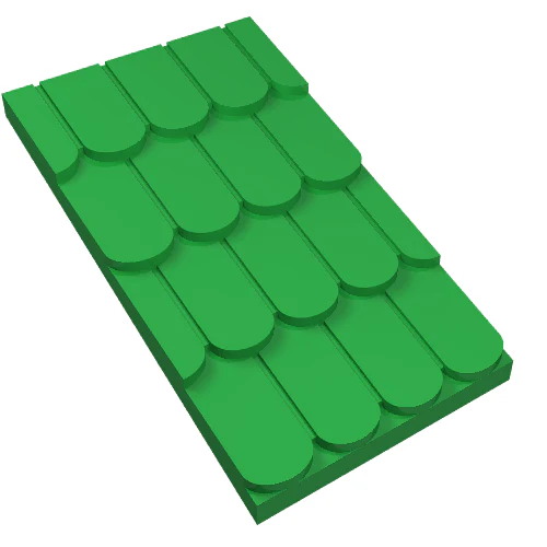 Part 787c02 – Fabuland Roof Support Slope, 6 x 2 with Green Fabuland Roof Slope without Chimney Hole (787 / 4323)