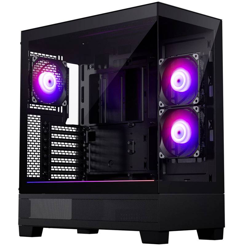 Phanteks Phanteks XT View Tempered Glass Windows, D-RGB – schwarz Midi-Tower Datorchassi GAMER, Hölje, Datorchassi Svart