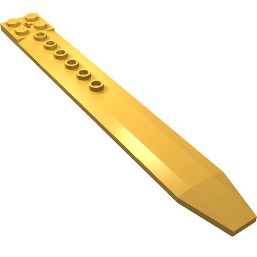 Part 62743 – Plate, Modified 2 x 16 with Angled Side Extensions and Axle Hole (Rotor Blade)