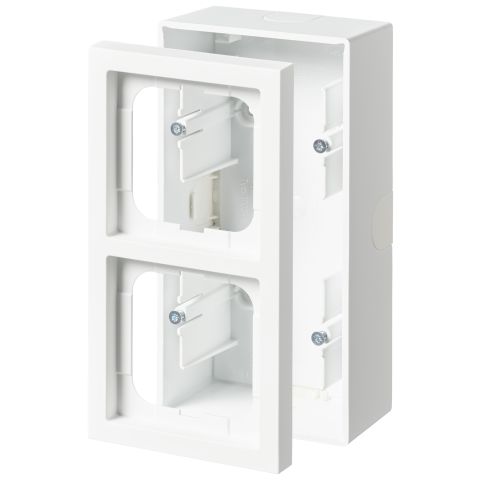 ABB 1722S80-884 Förhöjningsram 80 x 54 mm, vit 2-fack