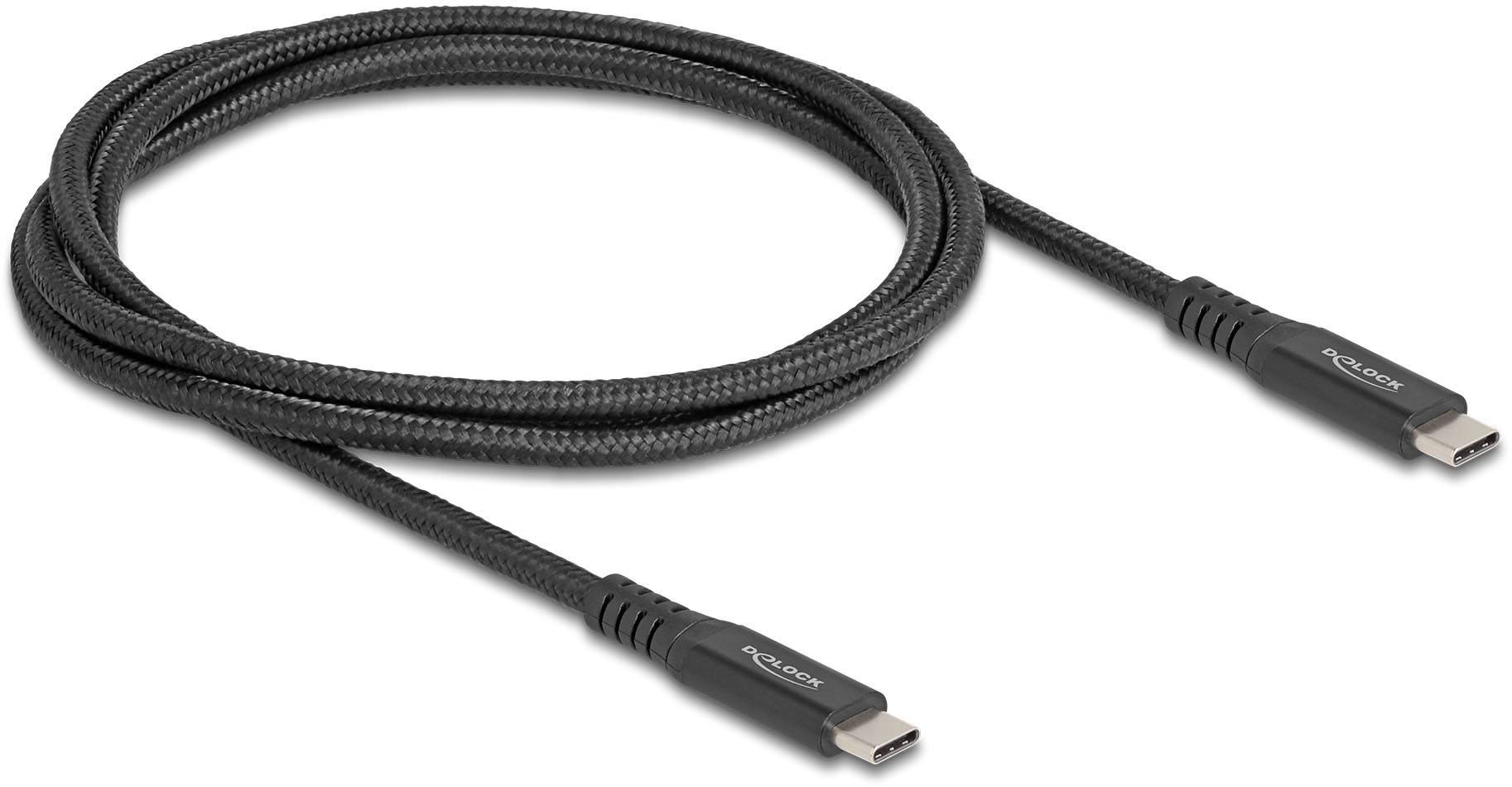 Delock USB-C Kabel USB-C®-kontakt, USB-C®-kontakt 1.00 m Svart 80024