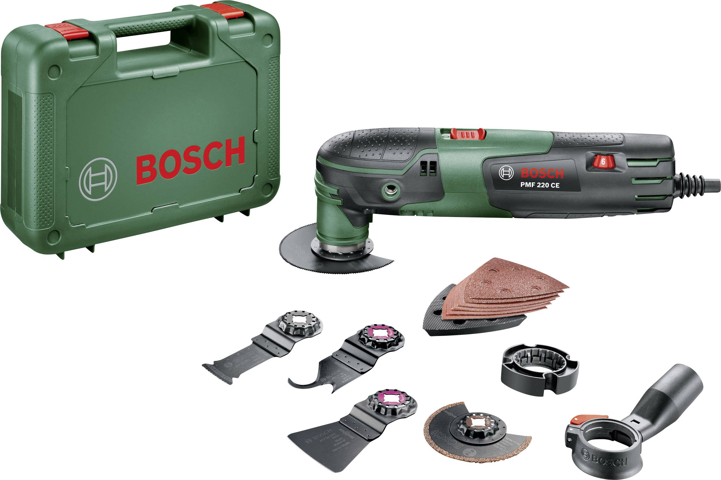 Bosch Home and Garden PMF 220 CE Set 0603102001 Multiverktyg inkl. Tillbehör, inkl. väska 16 delar 220 W