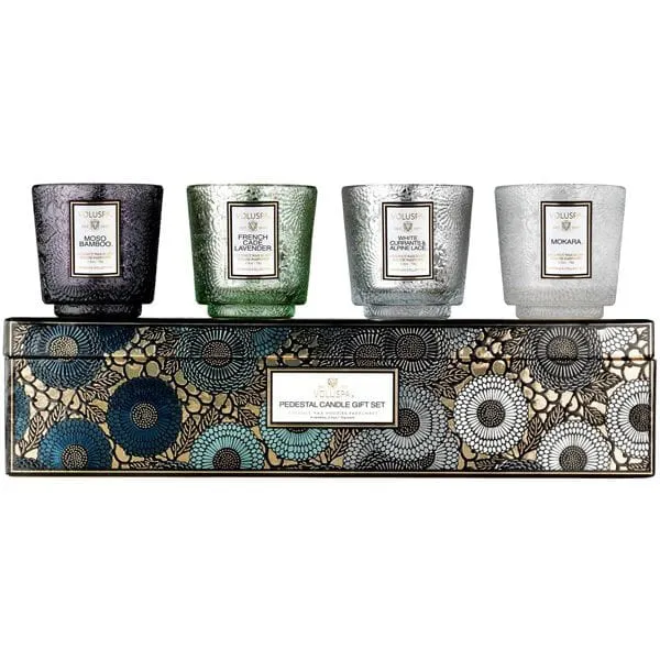 Voluspa 4 Pedestal Candle Cool Tones