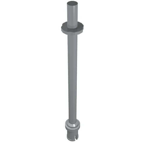 Part 2714b – Bar   8L with Stop Rings and Pin (Technic, Figure Accessory Ski Pole) – Flat End