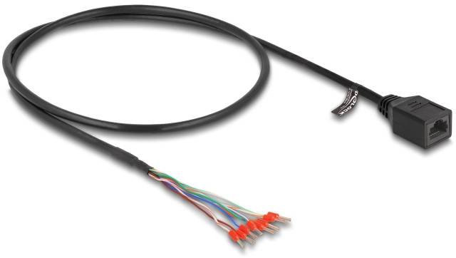 Delock 88005 RJ45 Nätverkkabel, Patchkabel CAT 5e 0.50 m Svart 1 st