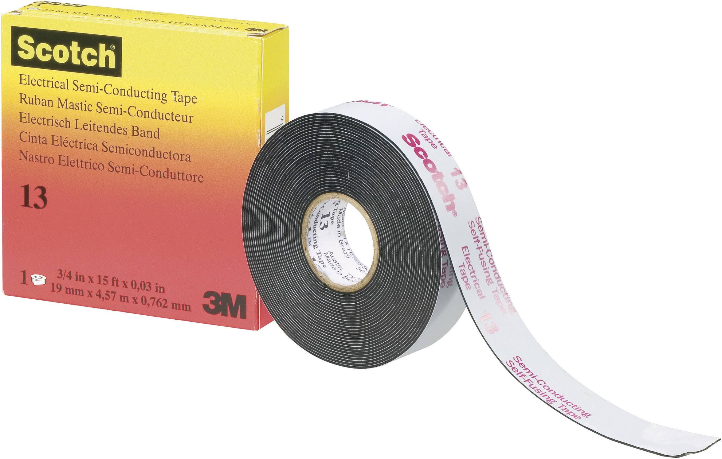 Scotch Scotch 13 SCOTCH13-19X4.5 Isoleringstejp Scotch® 13 Svart (L x B) 4.5 m x 19 mm 1 st