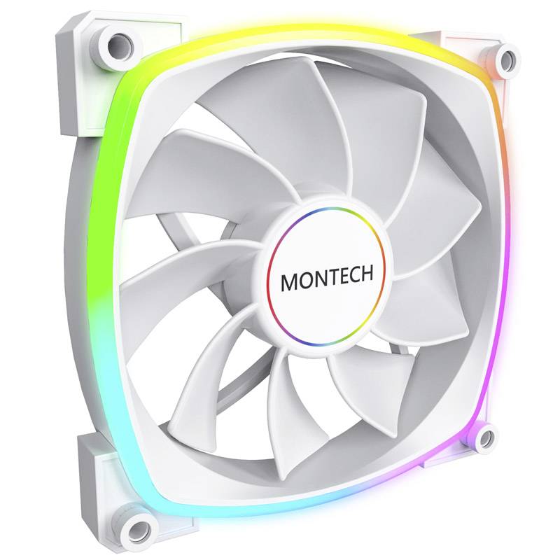 MONTECH Montech RX140 PWM ARGB Reverse Lüfter- 140mm, weiß Chassi-fläkt (B x H x D) 140 x 140 x 25 mm