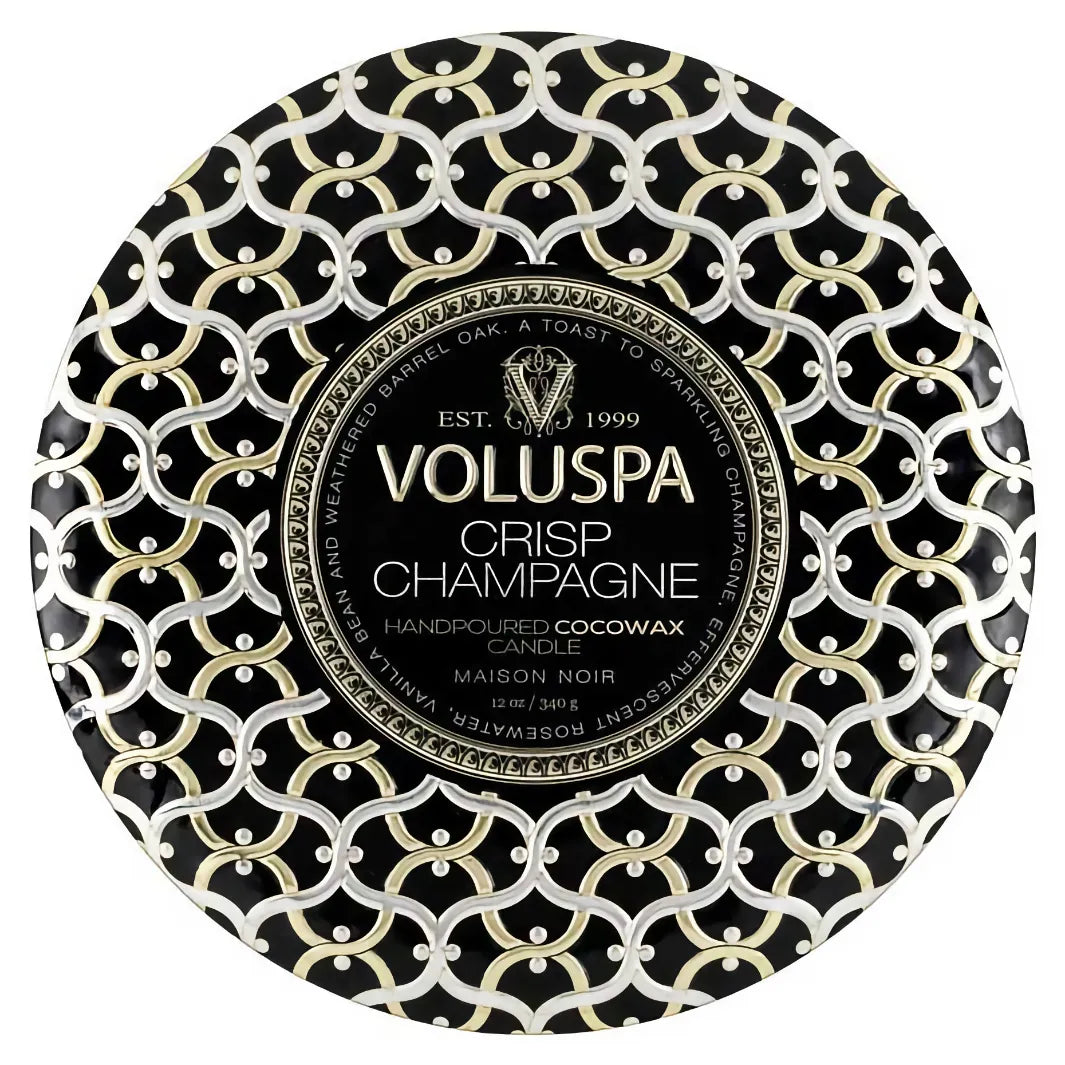 Voluspa Maison 3-Wick Tin Candle Crisp Champagne