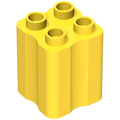 Part 31061 – Duplo, Brick 2 x 2 x 2 with Indented Sides (Tree Trunk)