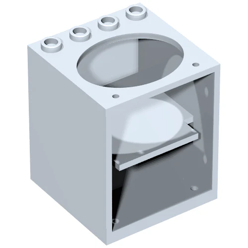 Part 6197 – Container, Cupboard 4 x 4 x 4 with Elliptical Hole for Sink