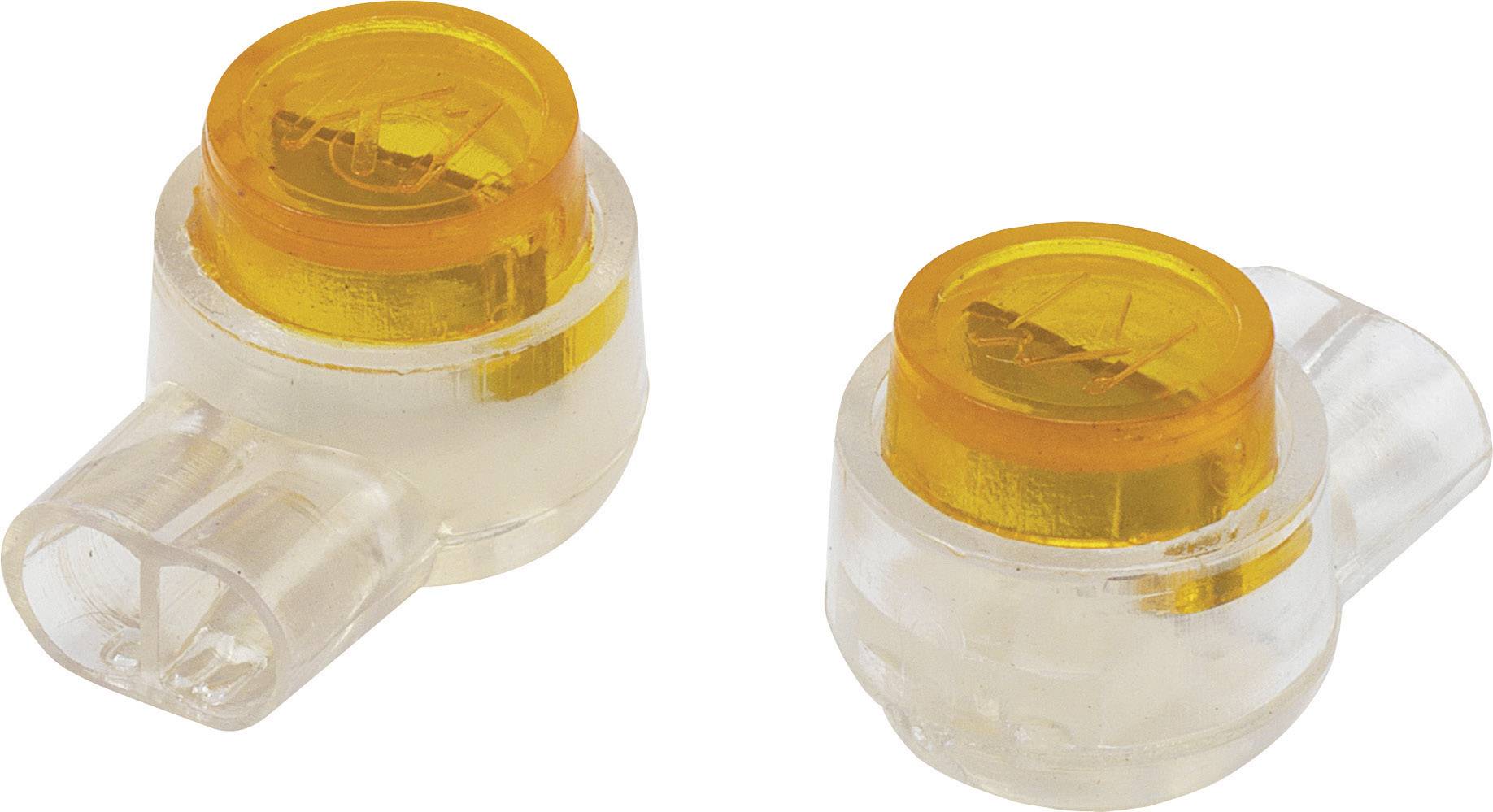 TRU COMPONENTS En-kärnig kontakt Flexibel: 0.13-0.38 mm² Styvhet: 0.13-0.38 mm² Antal poler: 2 100 st Gul