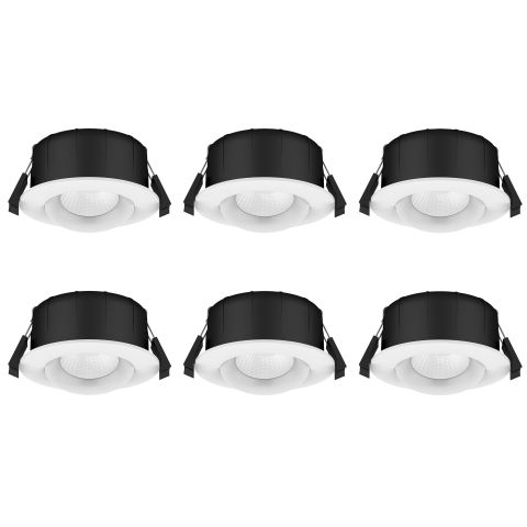 Westal WLD-R84 Downlight tilt, 8 W, vit, 6-pack 3000 K, 600 lm