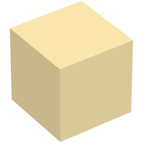 Part 19729 – Minifigure, Head, Modified Cube, Plain