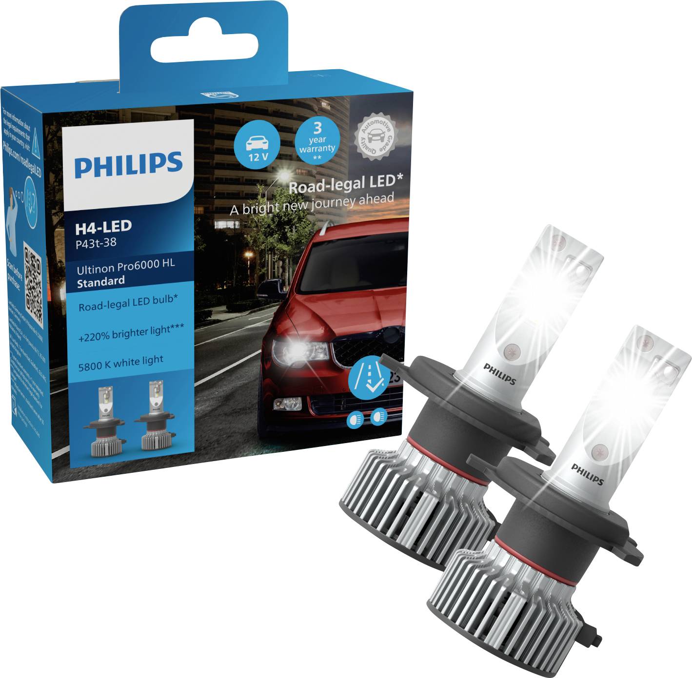 Philips Automotive 11972U60SX2 LED glödlampa Ultinon Pro6000 H7 12 V