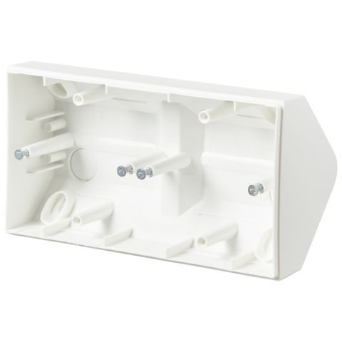 ABB 1722H-884 Hörnbox 2-fack, vit