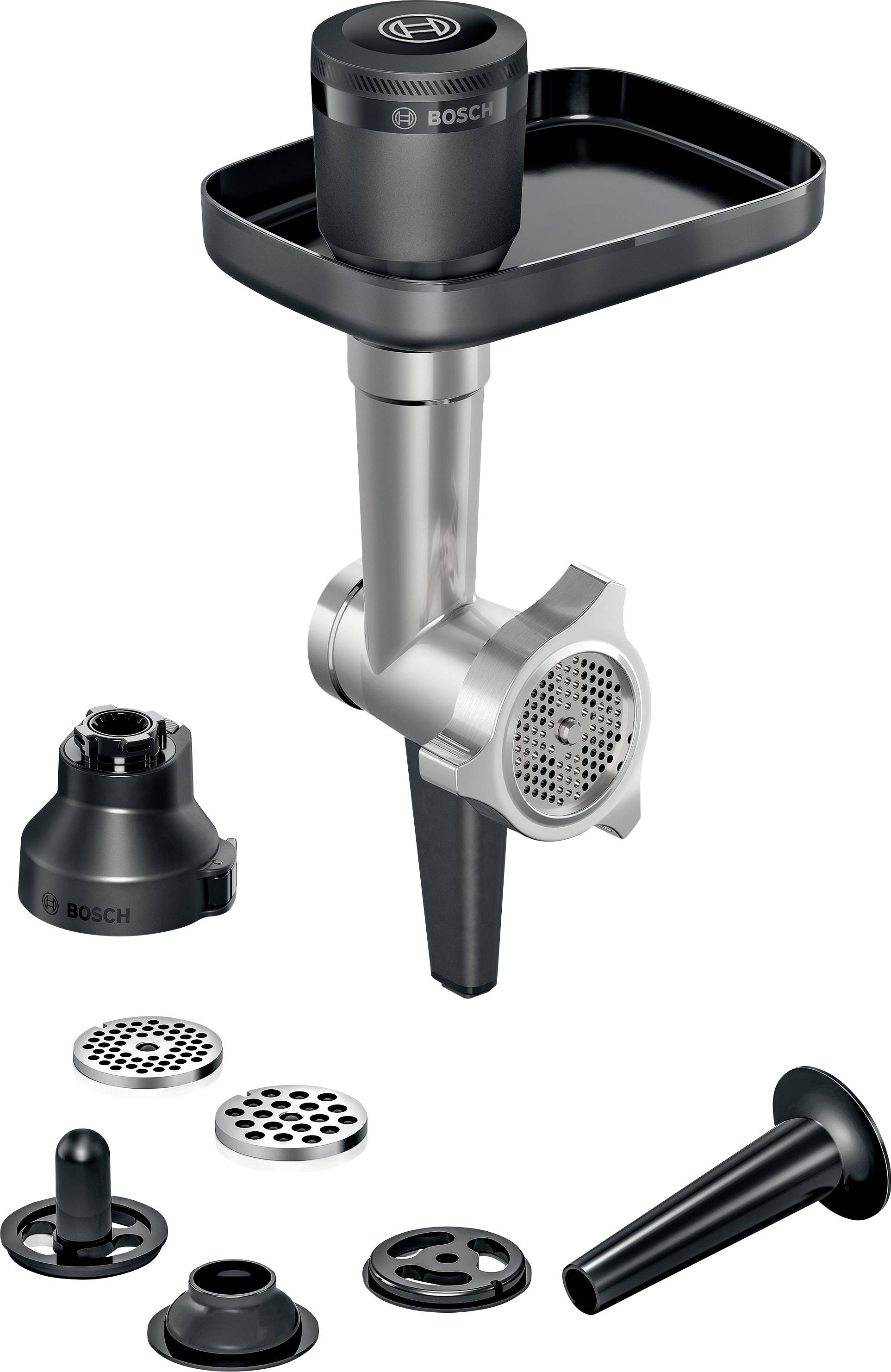 Bosch Hunting Adventure Set Fleischwolf+Zubehör für Bosch Küchenmaschine Serie 6 MUZS6HA Köttkvarn Svart, Rostfritt stål