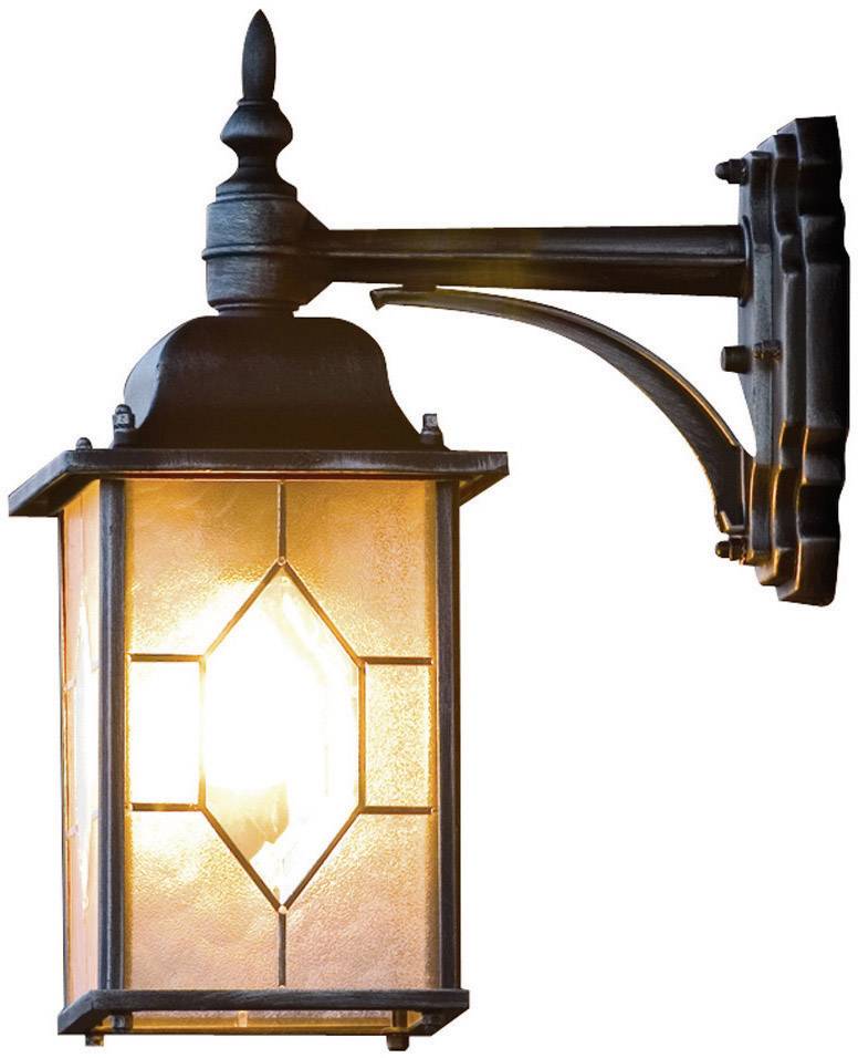 Konstsmide Milano 7248-759 Utomhusväggbelysning Lågenergilampa, LED E27 75 W Svart, Silver