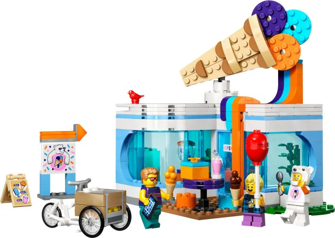 LEGO® City Ice-Cream Shop 60363 Building Toy Set for Kids Aged 6+ (296 Pieces)