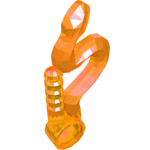 Part 98348 – Minifigure, Weapon Whip Bent with Snake Head and Pin Hole
