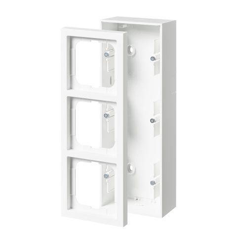 ABB 1723S80-884 Förhöjningsram 80 x 54 mm, vit 3-fack