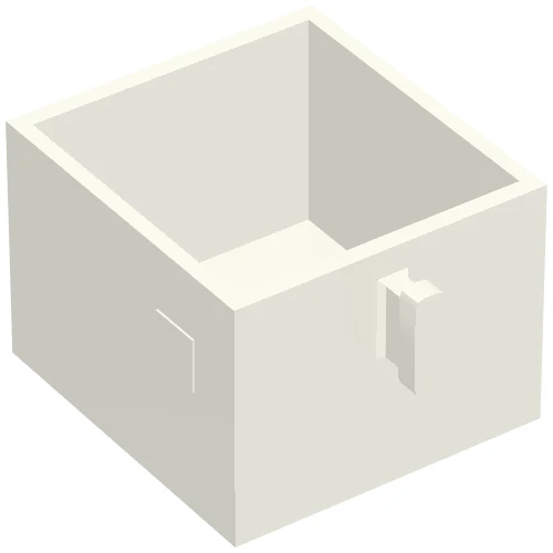 Part 4891 – Duplo, Furniture Drawer 2 x 2 with Pull Handle