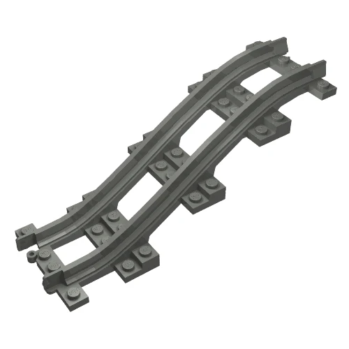 Part 85977 – Train, Track Plastic, Narrow, Ramp, 5 Bricks Elevation