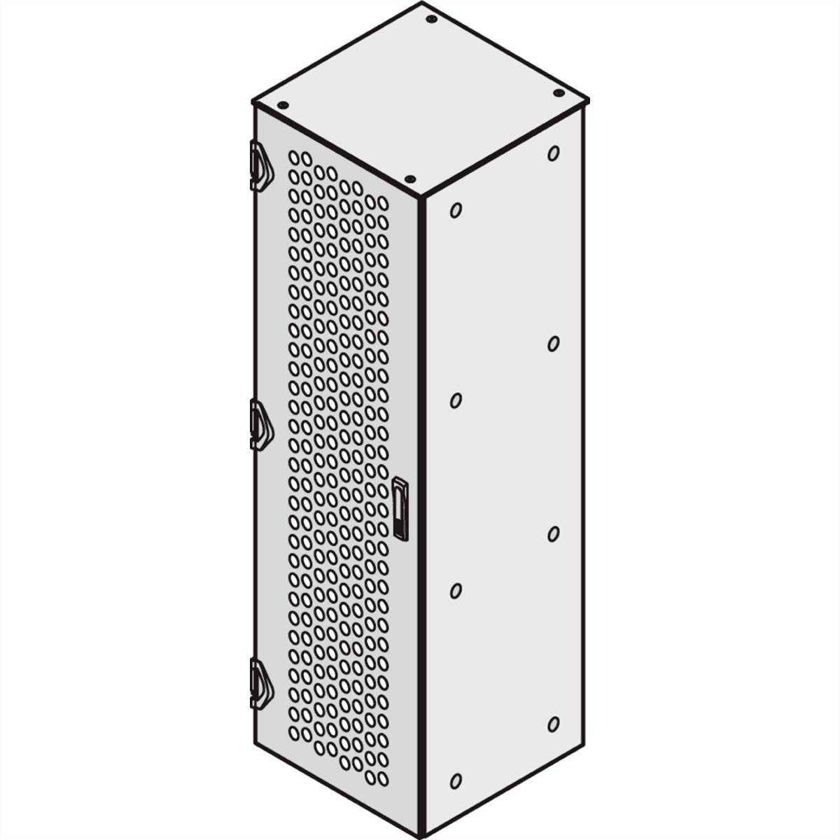 nVent SCHROFF 22130704 19 tum Stålplåtsdörr, perforerad Grå-vit (RAL 7035)