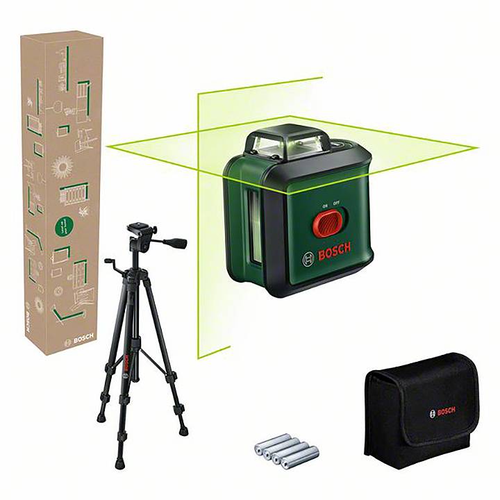 Bosch Home and Garden UniversalLevel 360 Set Korslinjelaser Räckvidd (max.): 12 m