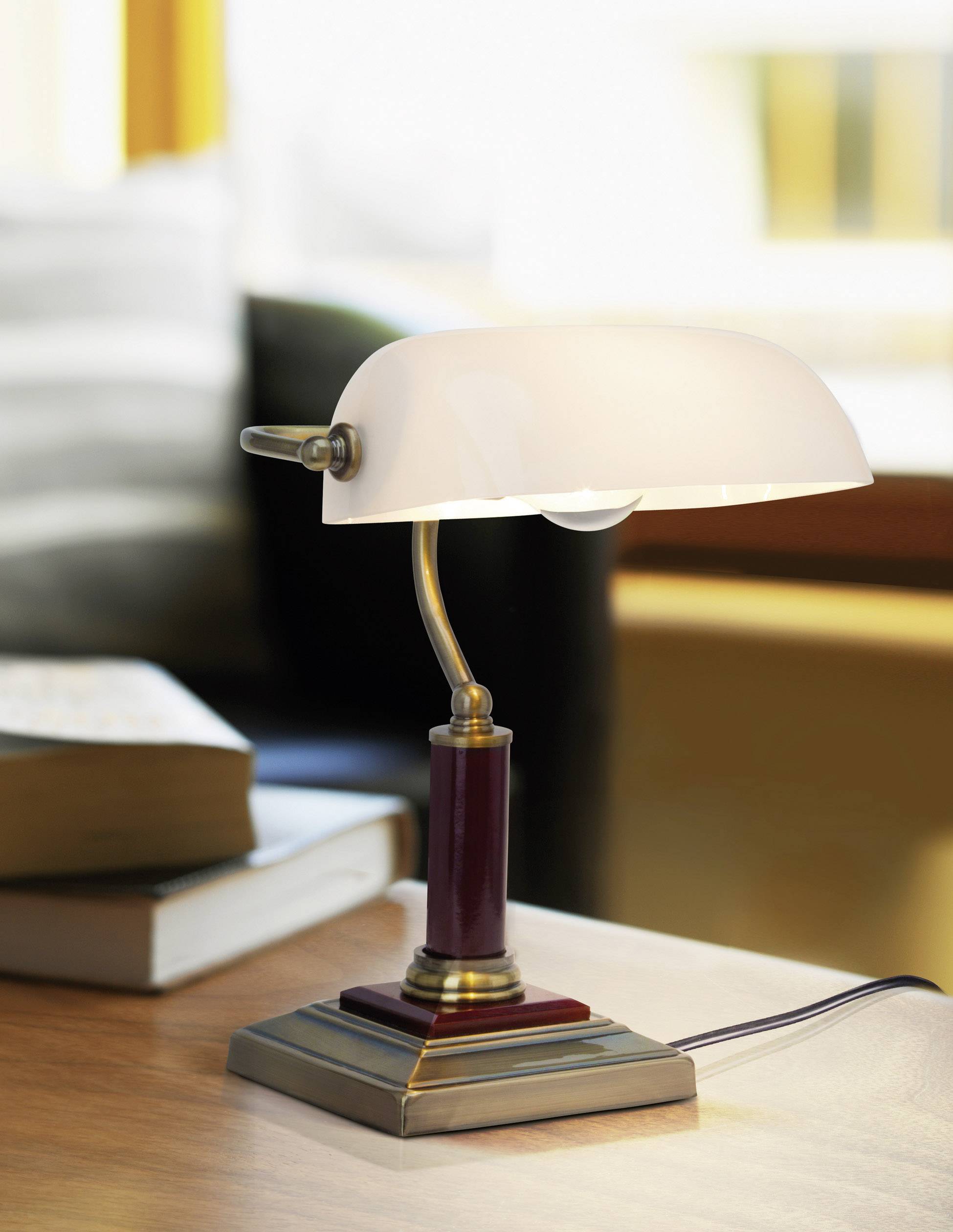 Brilliant Bankir 92679/31 Bordsbelysning Halogen E27 60 W Mässing antik