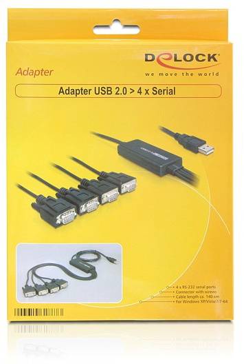 Delock USB-kabel USB-A kontakt, VGA 9-polig Kontakt, VGA 9-polig Kontakt, VGA 9-polig Kontakt, VGA 9-polig Kontakt 1.40