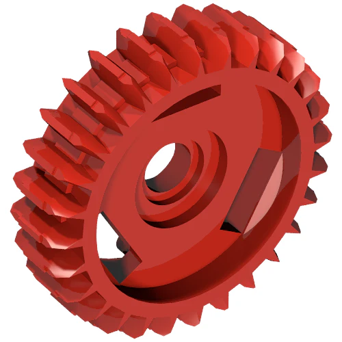 Part 65413 – Technic, Gear 28 Tooth Double Bevel with Pin Hole
