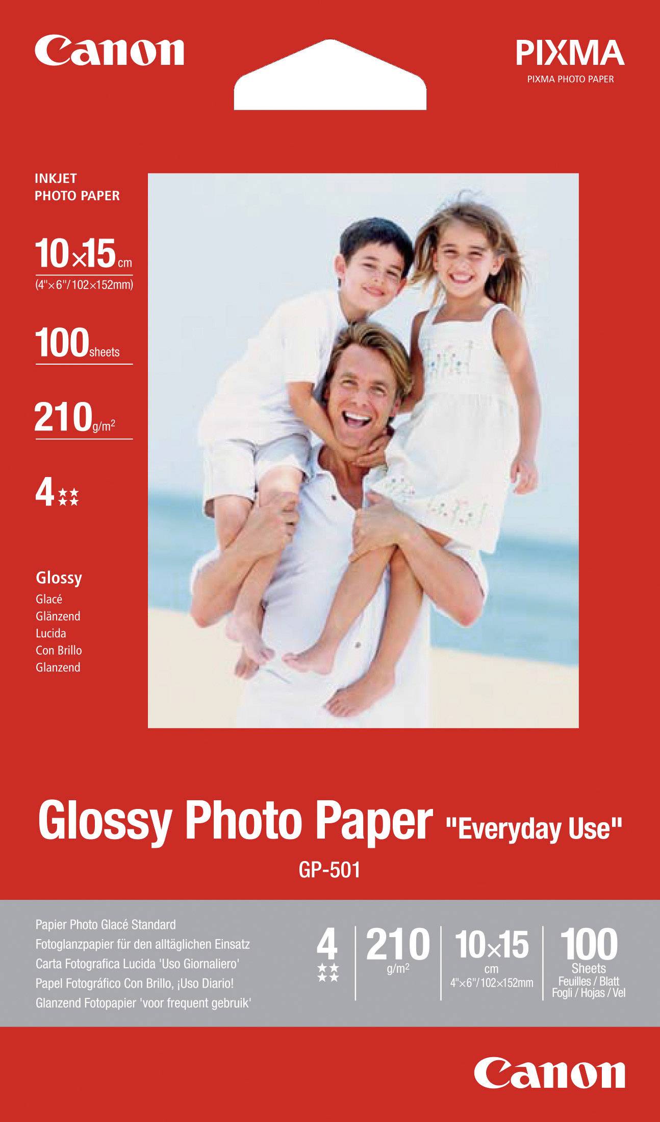 Canon GP-501 0775B003 Fotopapper 10 x 15 cm 210 G/m² 100 ark Glansigt