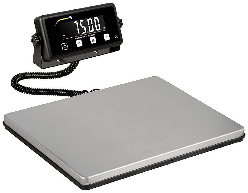 PCE Instruments Plattformsvåg PCE-PB 75N Vägningsområde 75 kg Läsbarhet 20 g batteri, 230 V, via USB