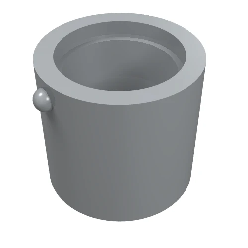 Part 12884 – Minifigure, Utensil Bucket 1 x 1 x 1 Straight with Handle Holders