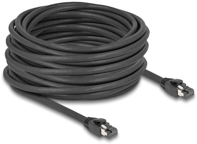 Delock 80238 RJ45 Nätverkkabel, Patchkabel CAT 8.1 S/FTP 15.00 m Svart 1 st