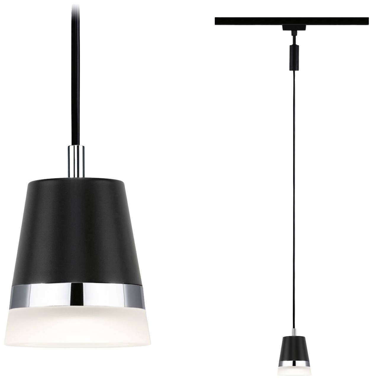 Paulmann Cone Högvolt-skensystem, Pendellampa URail GU10 Svart (matt)
