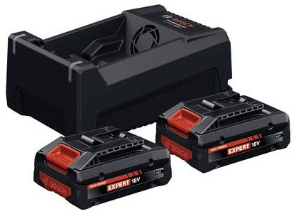 Bosch Professional 1600A0373J 2x EXBA18V-40 + GAL 12V/18V-80 Verktygsbatteri och laddare 18 V 4 Ah