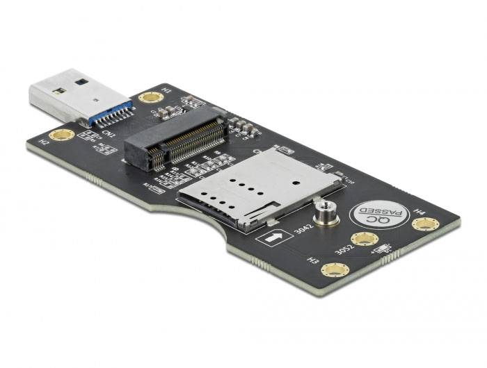 Delock 63166 Gränssnittskonverter [1x USB 3.0 – 1x M2]