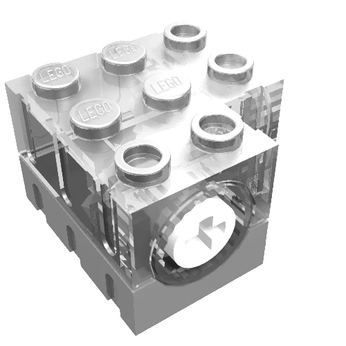 Part 45360c01 – Technic, Gearbox 3 x 3 x 1 2/3 with Dark Gray Base