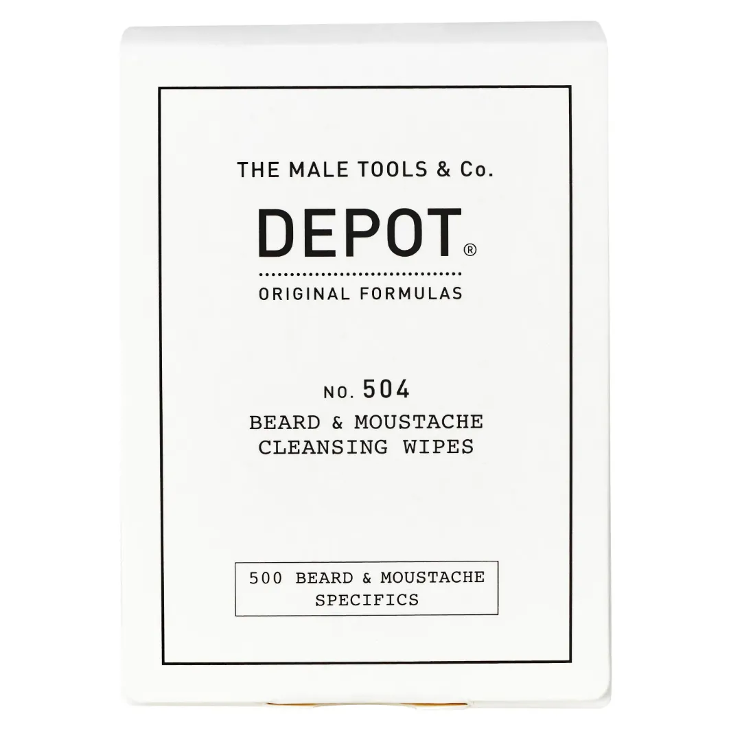 Depot N° 504 Beard & Moustache Cleansing Wipes