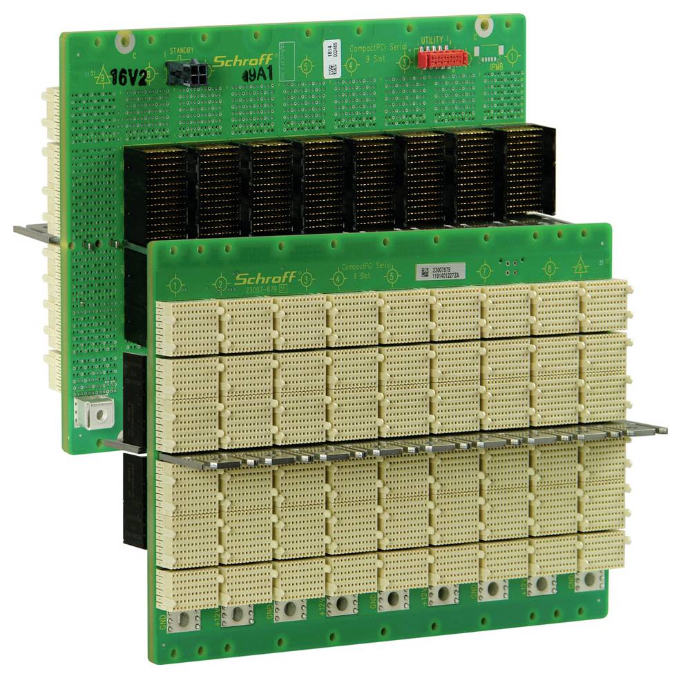 nVent SCHROFF 23007679 19 tum CPCI seriell backplane 3 U Flerfärgad