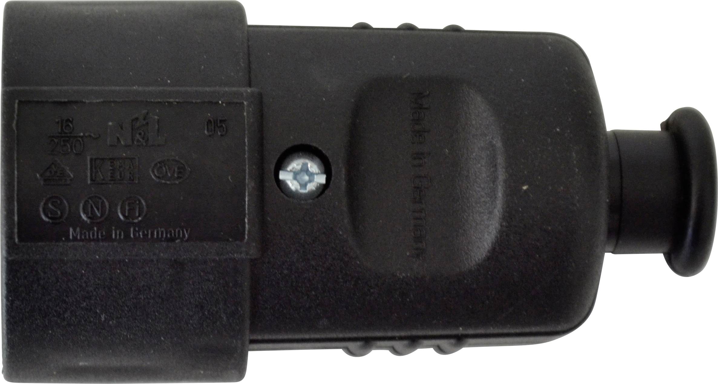 N & L 17275 Skarvuttag Plast 230 V Svart