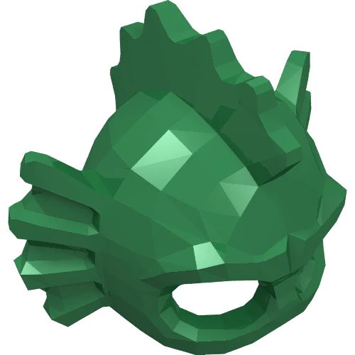 Part 10227 – Minifigure, Headgear Head Cover, Swamp Creature with Eye Holes, Fins and Spikes