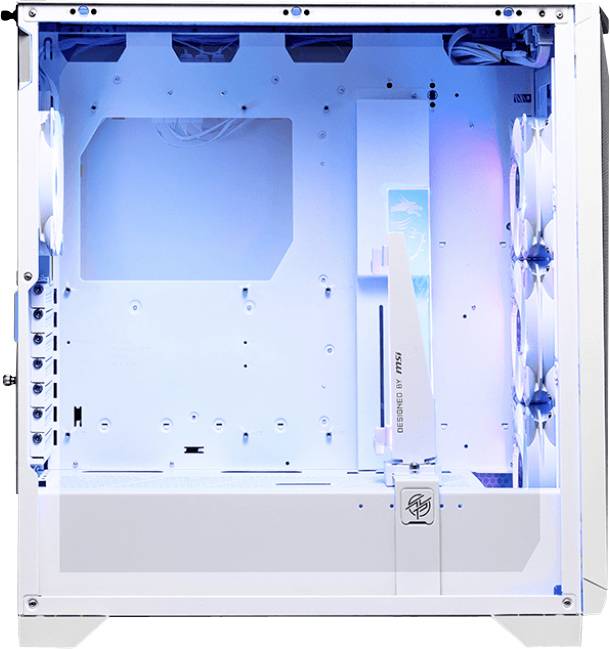 MSI MPG GUNGNIR 300R AIRFLOW Midi-Tower Datorchassi Vit 3 Förinstallerade LED-fläktar, 1 Förinstallerad LED-fläkt, Sidof