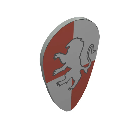 Part 2586ph1 – Minifigure, Shield Ovoid with HP Gryffindor Pattern (Golden Lion)